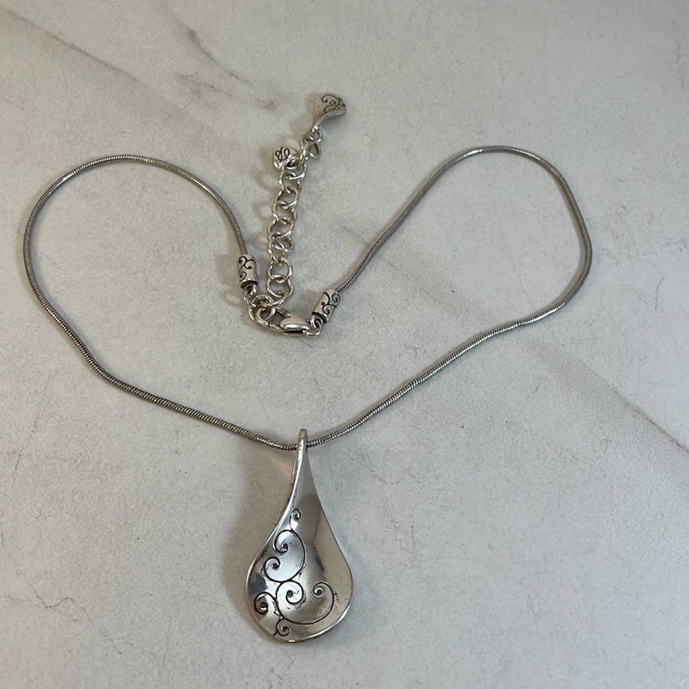 Brighton Silver Toned TWIRL Collection Pendant Necklace - Picture 4 of 6